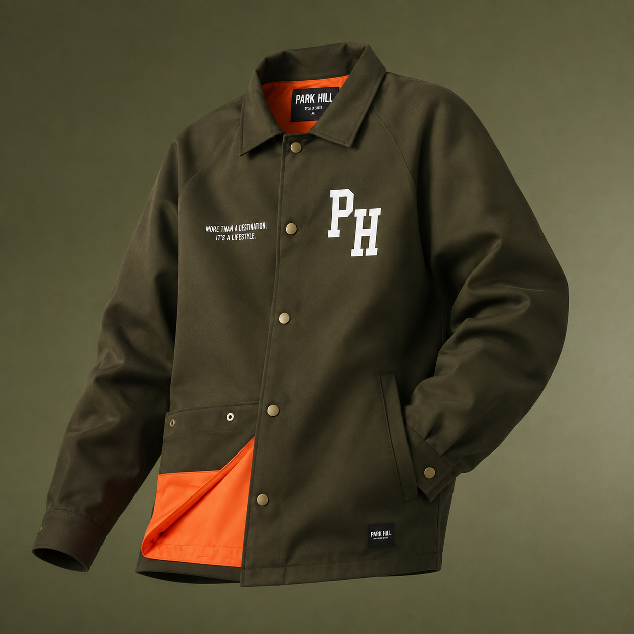 Limited Edition Coach Jacket Army w/ Orange Lining