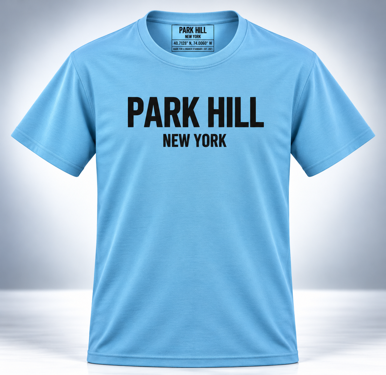 Classic Carolina Blue w/ Black Print T-shirt