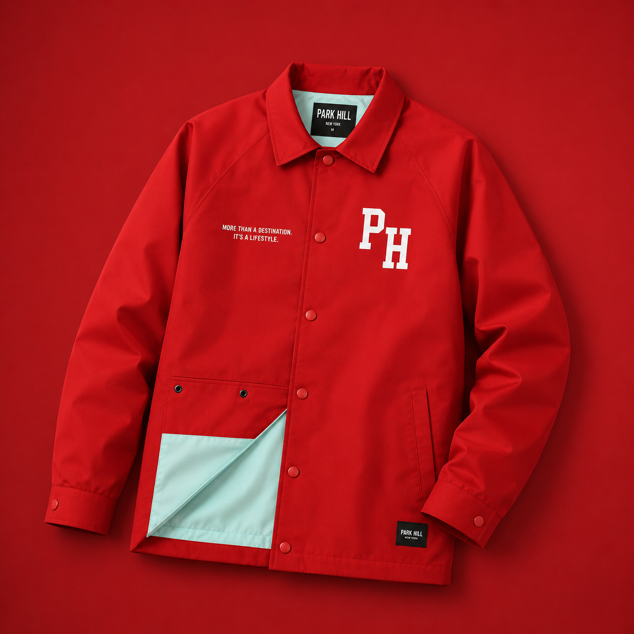 Limited Edition Coach Jacket Red w/ Blue Lining