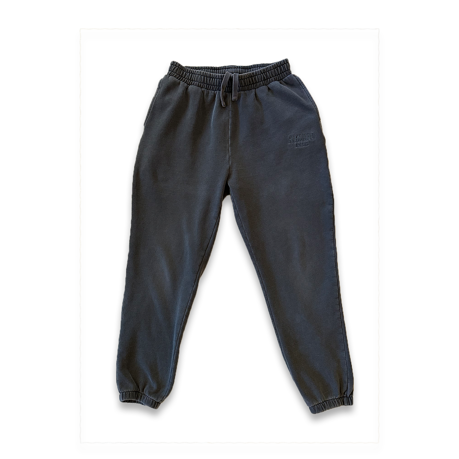 PH 3D Puff Embroidery - Black Faded Joggers