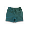 3D Puff Embroidery - Green Faded Sweat Shorts