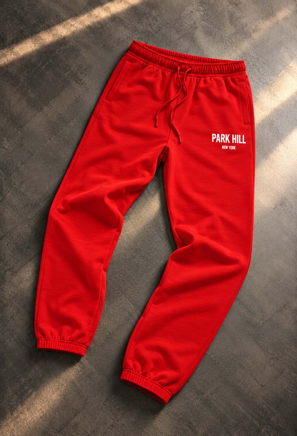 CLASSIC JOGGERS - RED W/ WHITE PRINT