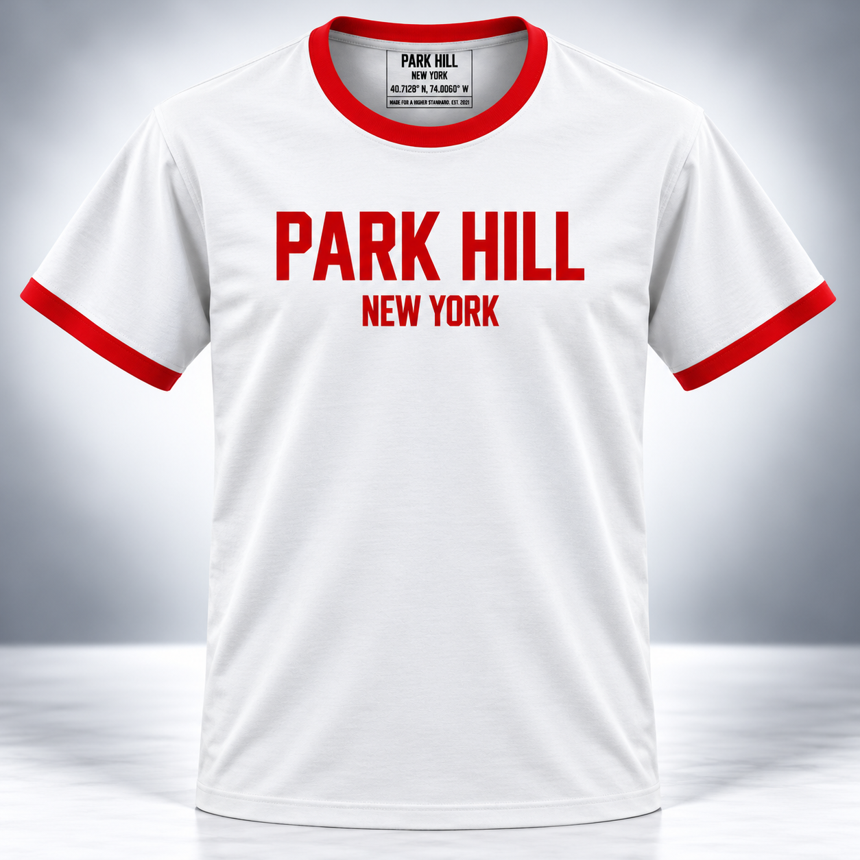 Classic Ringer Tee - White/Red