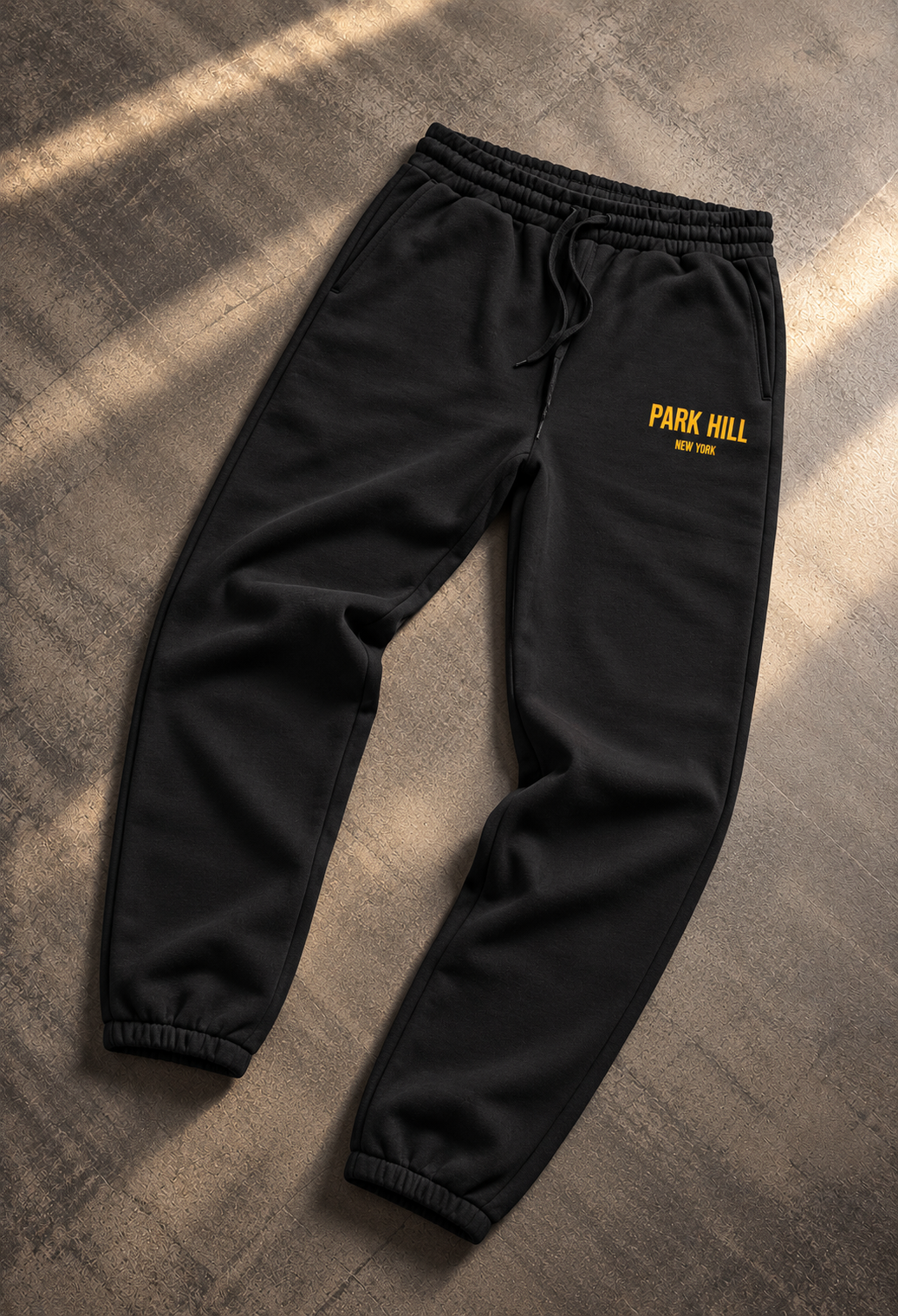 CLASSIC JOGGERS- BLACK W/ GOLD PRINT