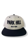 Cream Snapback w/ Black Bill and Black Print