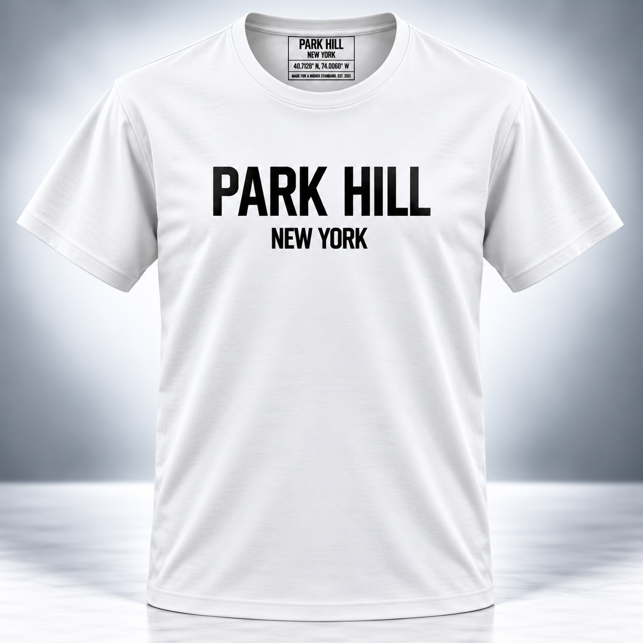 Classic White T-Shirt w/ Black Print