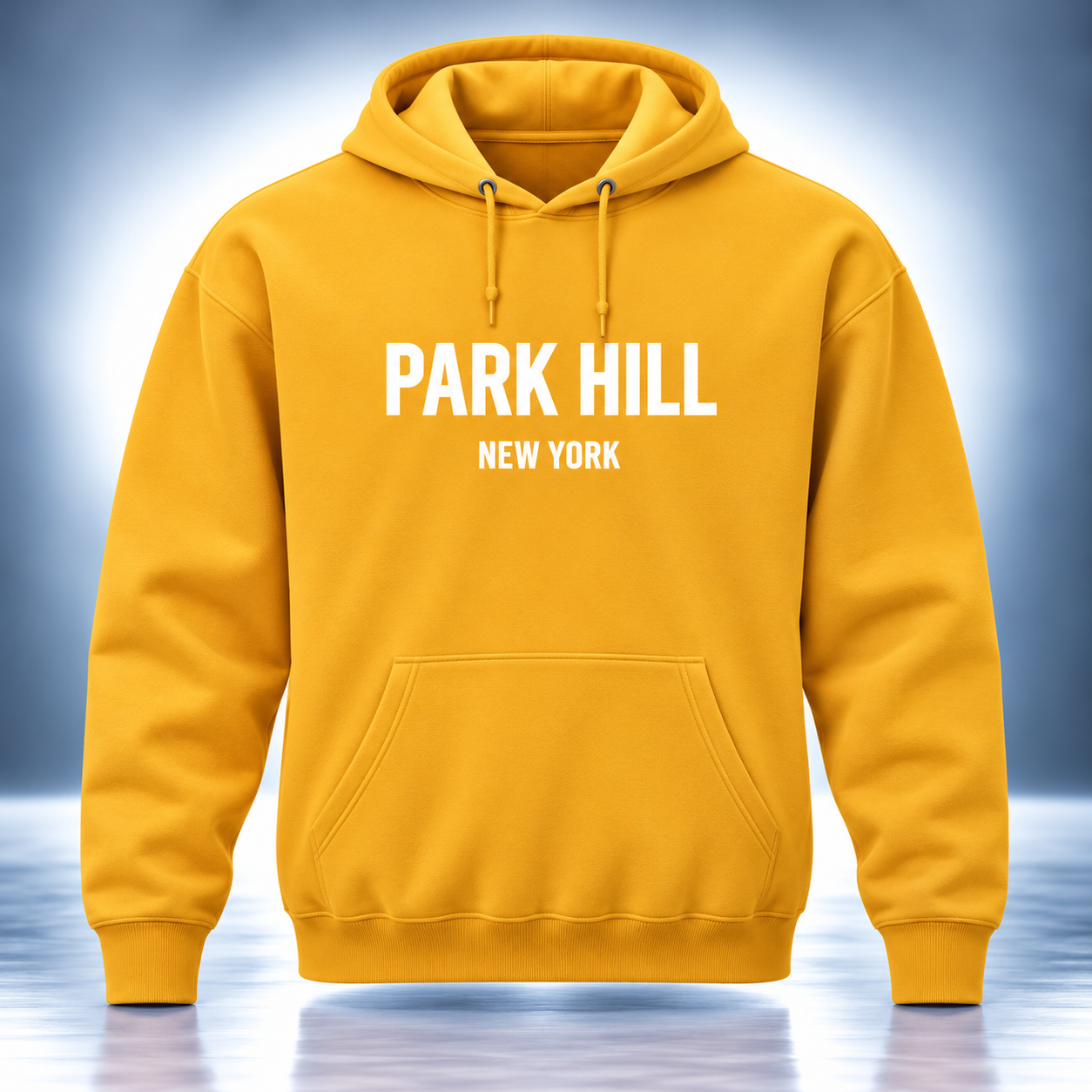Classic Pullover Hoodie - Gold with White Print