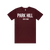 PH CLASSIC T-SHIRT - Burgundy  with white print