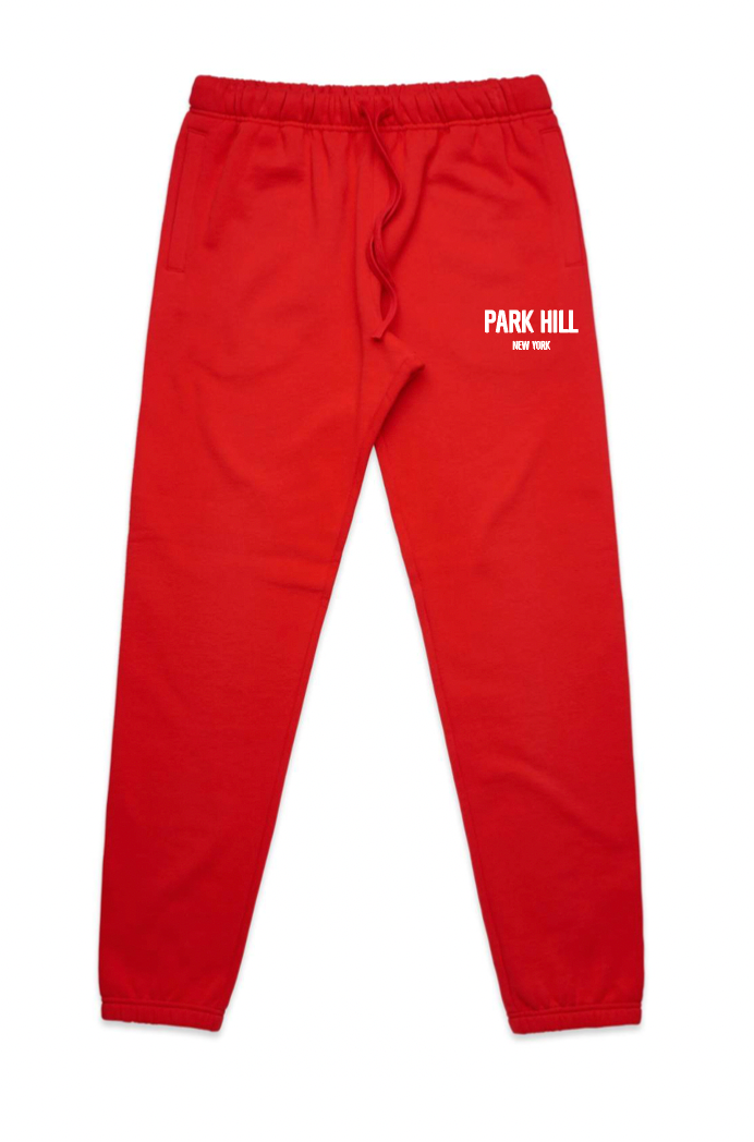 CLASSIC JOGGERS - RED W/ WHITE PRINT