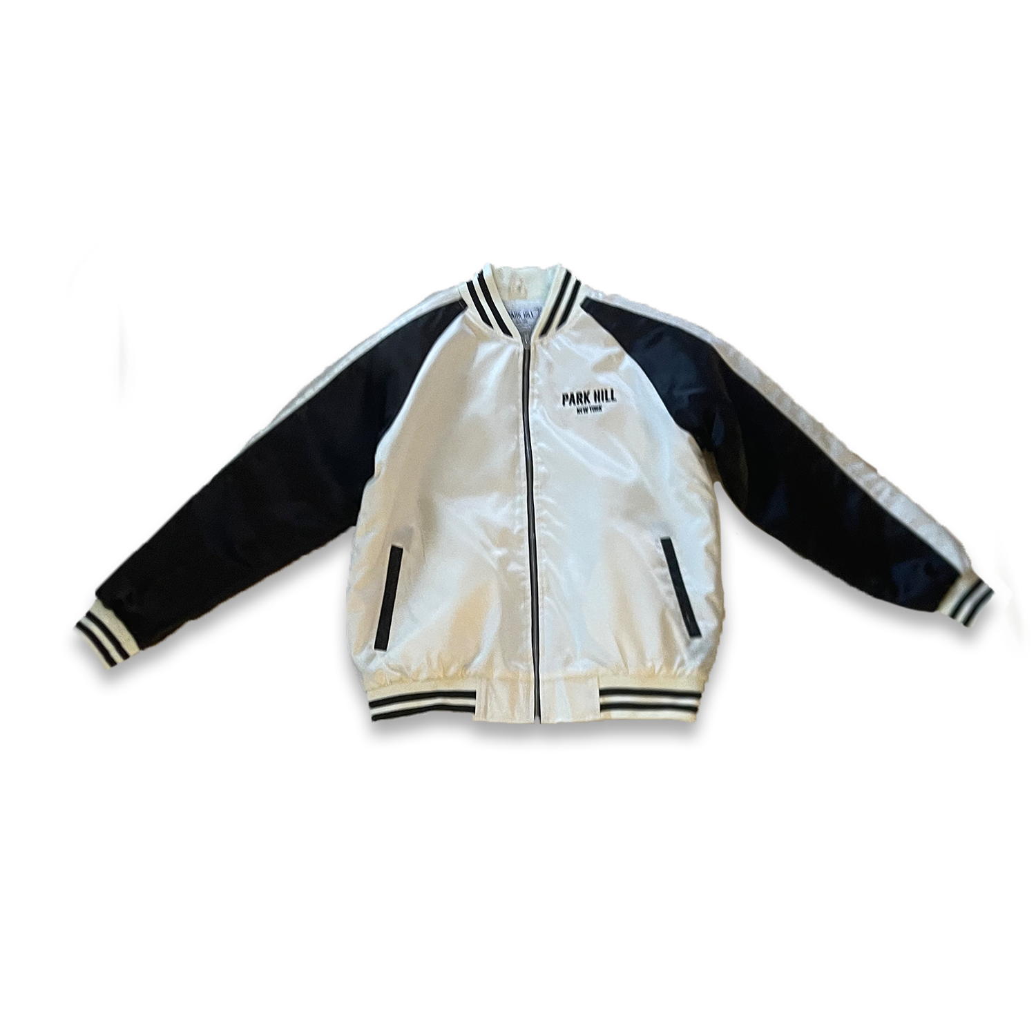 PH Satin Varsity Jacket- Cream