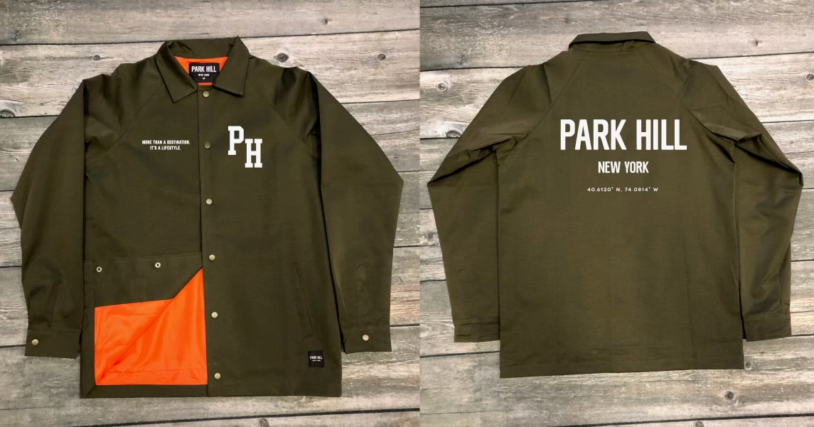 Limited Edition Coach Jacket Army w/ Orange Lining - Park Hill