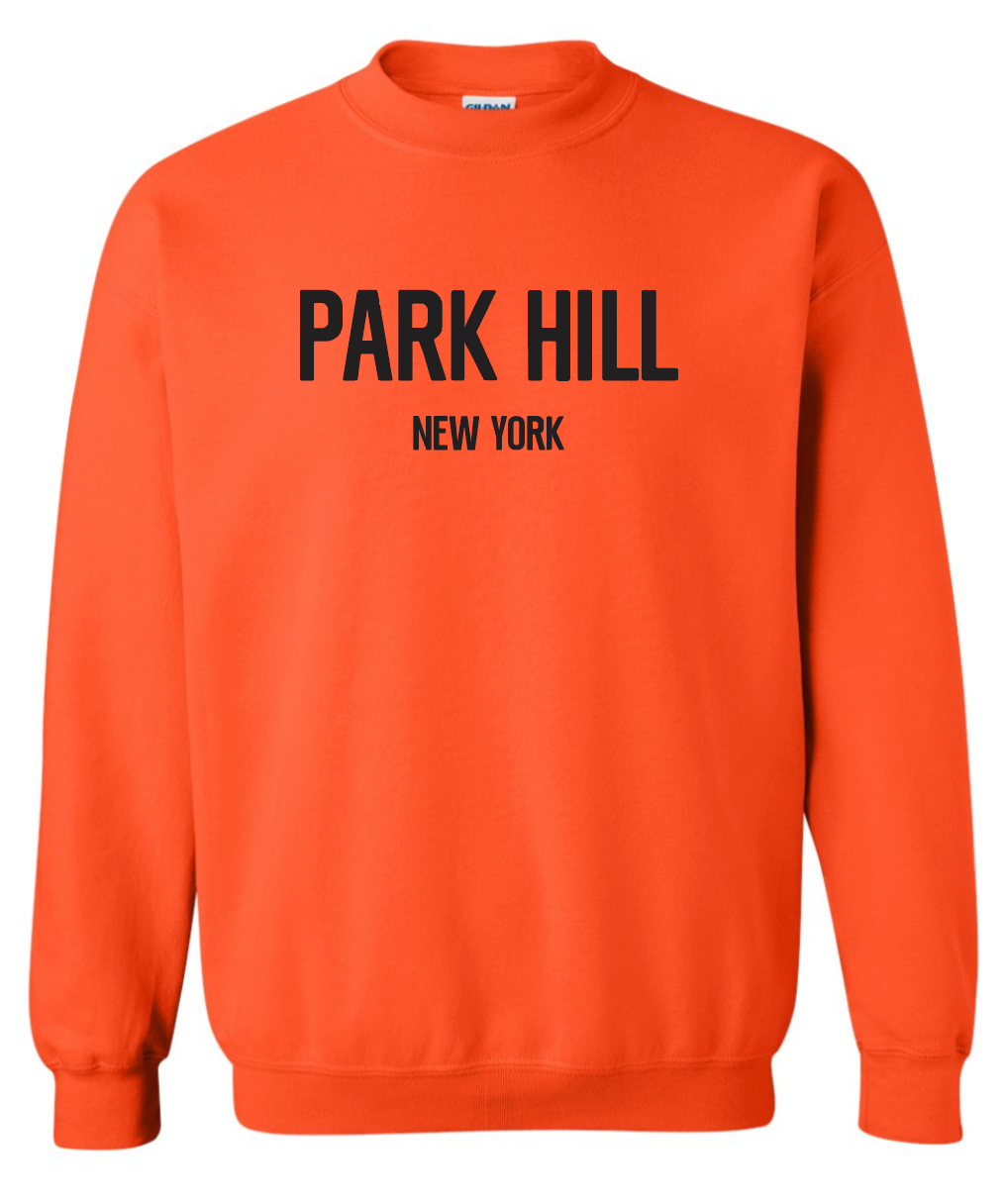 PH Classic Orange Crewneck Sweatshirt with Black Print
