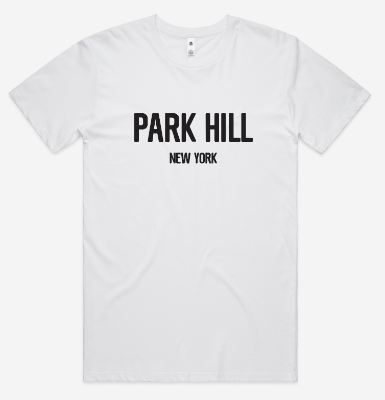 Classic White T-Shirt w/ Black Print